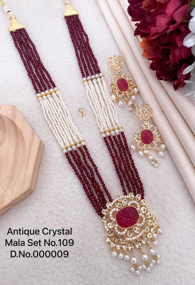 05 Antique Designer Crystal Mala Set Wholesale Price In Surat
